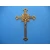 Krzyż metalowy mosiądzowany  na ścianę 34,5 cm